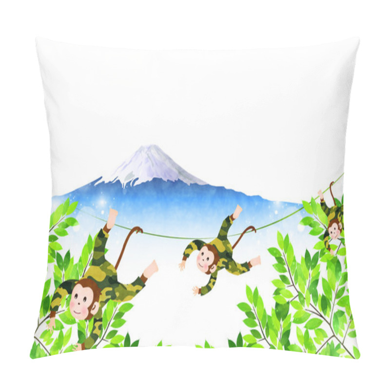 Personality  Monkey Greeting Cards Background Pillow Covers