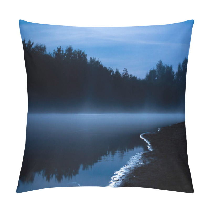 Personality  Fishing Rods Near The River Against The Background Of The River At Night, In The Light Of The Moon The Background Is Blurred Pillow Covers