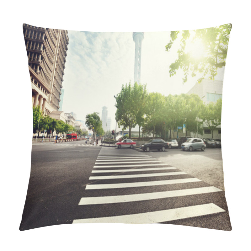 Personality  Street  In Shanghai Lujiazui,China Pillow Covers