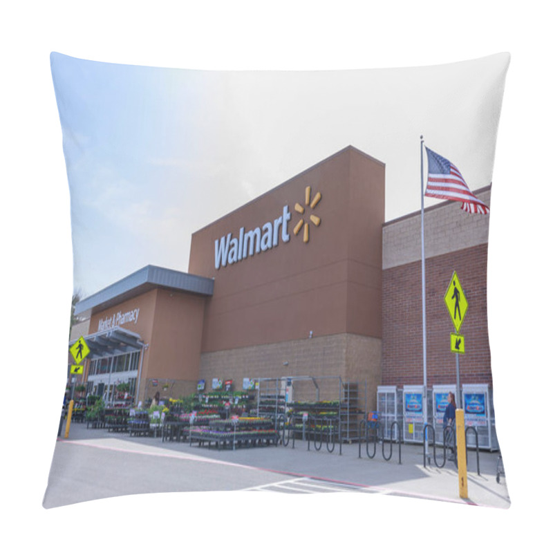 Personality  Portland, Oregon, USA - April 9, 2018 : Walmart Store. Is An American Multinational Corporation That Runs Large Discount Stores And Is The World's Largest Public Corporation. Pillow Covers