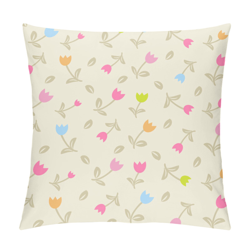 Personality  Seamless Pattern With Pastel Flowers Pillow Covers