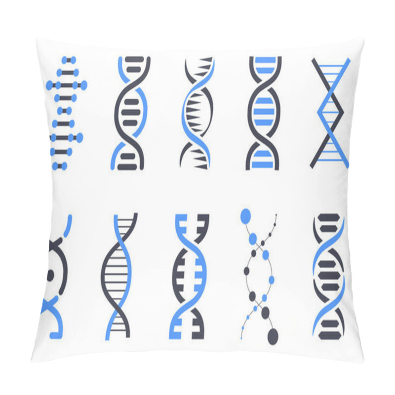 Personality  DNA Icons Collection. Human Chromosome Symbol. Vector Design Elements Pillow Covers