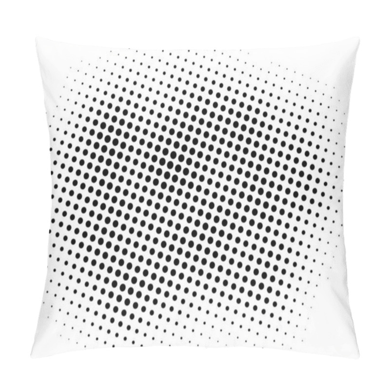 Personality  Black And White Halftone Dots Effect. Halftone Effect Vector Pattern. Circle Dots Isolated On The White Background Pillow Covers