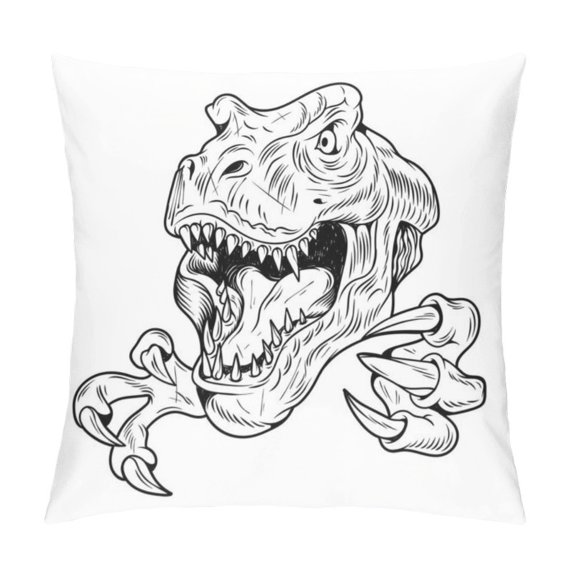 Personality  T-REX Tyrannosaurus Rex Big Dangerous Head Of Dino Pillow Covers