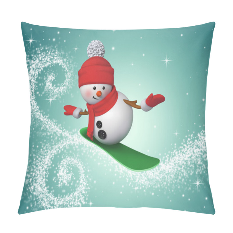 Personality  Snowman Snowboarding Pillow Covers