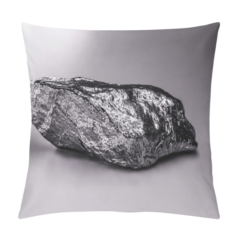 Personality  Raw Manganese. Manganese Stone Isolated On White Background. Mineral Extraction Of Heavy Metals. Pillow Covers