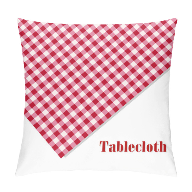 Personality  Red And White Tablecloth Picnic On White Pillow Covers