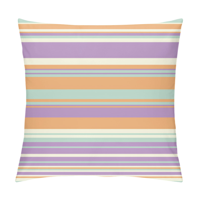 Personality  Geometric Stripes Seamless Vector Pattern With Horizontal Lines In Varied Colours, Creating An Abstract Background. Ideal For Textile Design, Wallpaper, Graphic Print. Pillow Covers