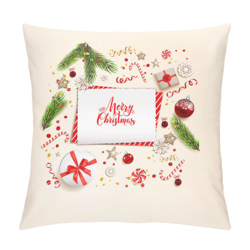 Personality  Winter Background With Gift Boxes Pillow Covers