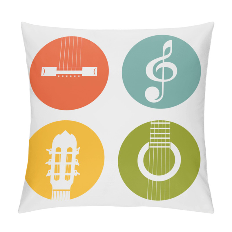 Personality  Acoustic Guitar Elements Pillow Covers