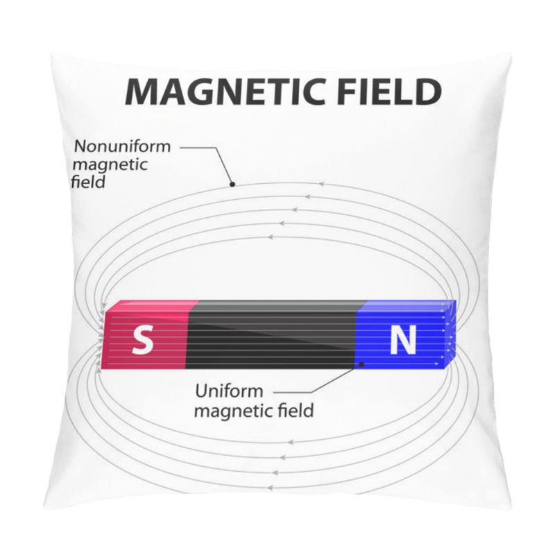 Personality  Magnetic Field. Uniform And Nonuniform Magnetic Field Pillow Covers