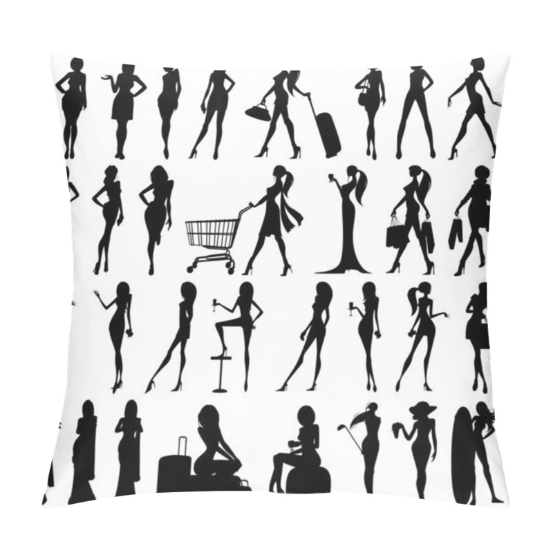 Personality  Silhouette Of Woman Pillow Covers