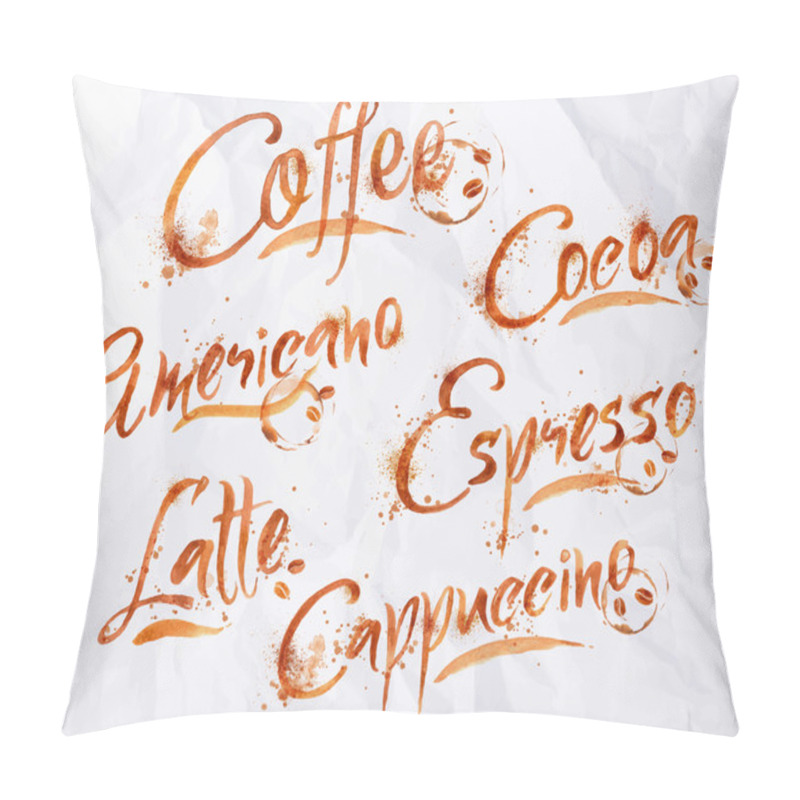 Personality  Lettering Coffee Drops Pillow Covers