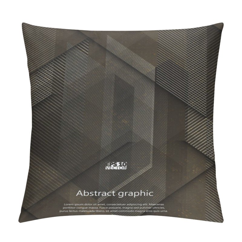 Personality  Graphic Illustration With Geometric Pattern. Eps10 Vector Illustration. Pillow Covers