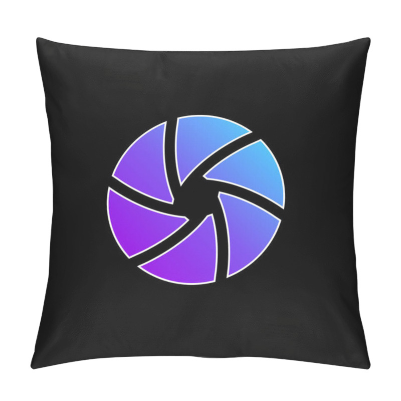 Personality  Aperture Blue Gradient Vector Icon Pillow Covers