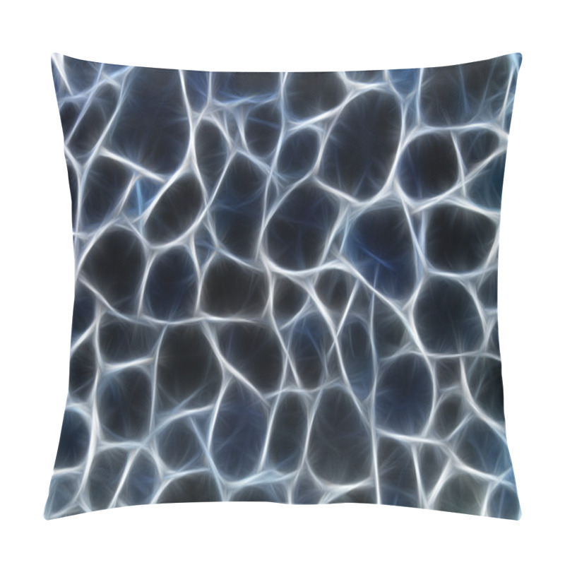 Personality  Abstract Blue Energy Fractal Wall. Good As Background Or Wallpap Pillow Covers