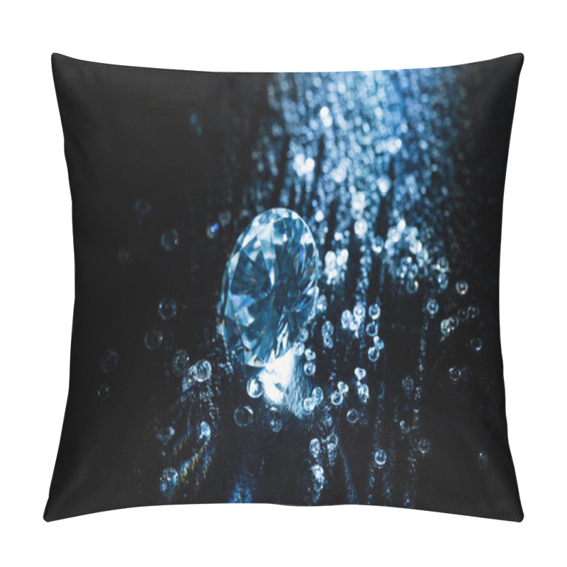 Personality  Big And Small Diamonds On Dark Background With Light Pillow Covers