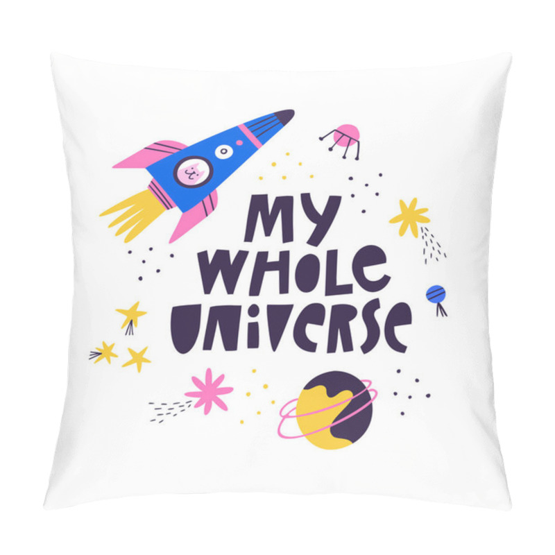 Personality  My Whole Universe Hand Drawn Pillow Covers