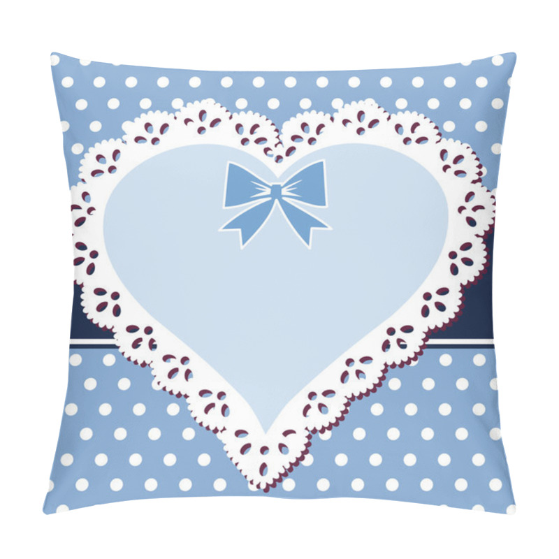 Personality  Lace Blue Heart Pillow Covers