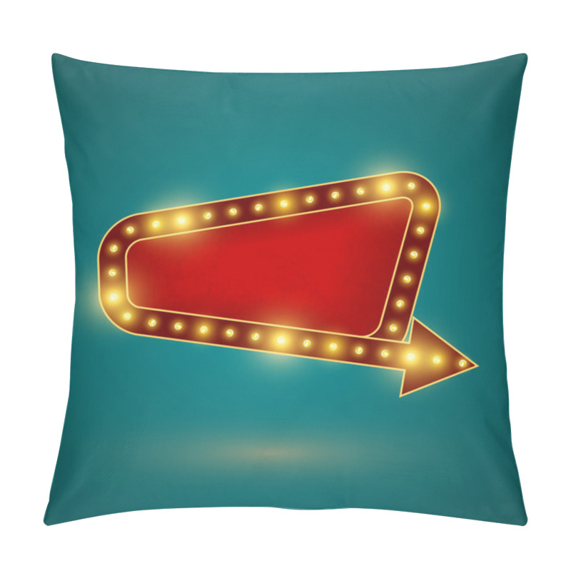 Personality  Retro Sign With Realistic Lamps Pillow Covers