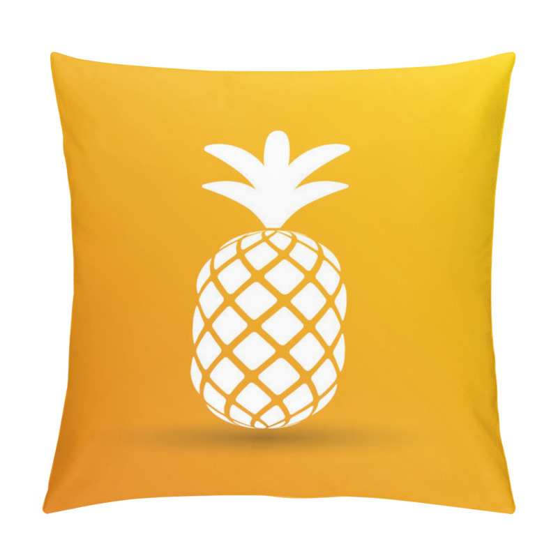 Personality  Pineapple Closeup Cartoon Sketch Hand Drawn Illustration Pillow Covers