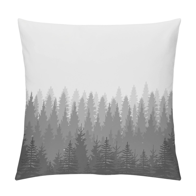 Personality  Healthy Green Trees In A Forest Of Old Spruce Fir And Pine Trees In Wilderness Of A National Park Pillow Covers