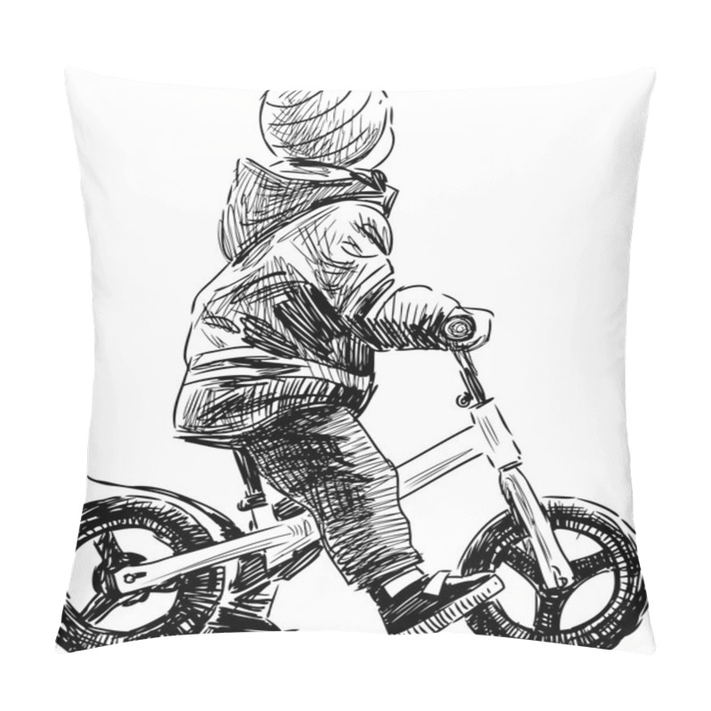 Personality  Kid On The Bike Pillow Covers