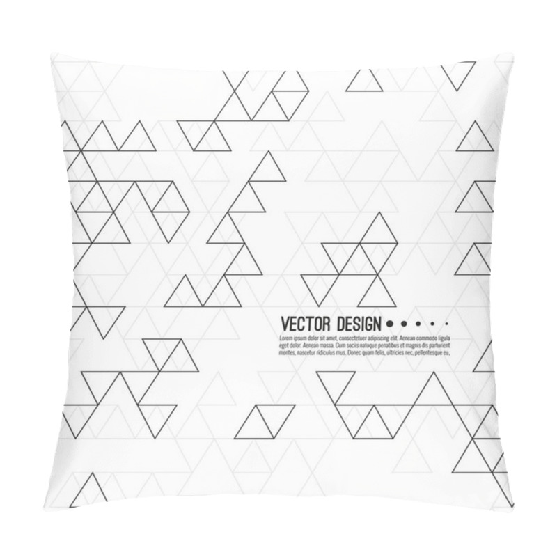 Personality  Vector Pattern Of Triangles. Pillow Covers