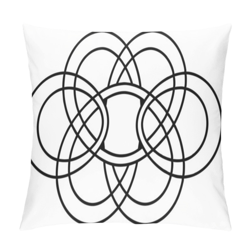 Personality  Intricate Intertwined Circles Design Pillow Covers