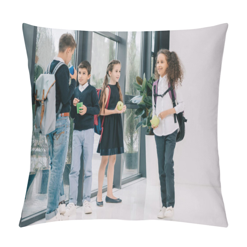 Personality  Pupils Having Lunch Pillow Covers