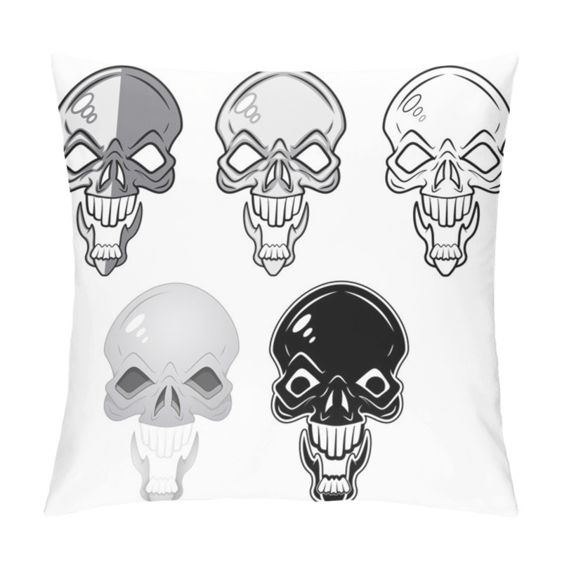 Personality  Skulls Vector Illustrations Pillow Covers