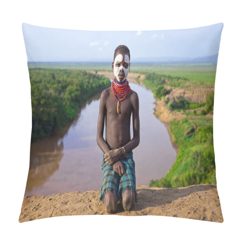 Personality  Young Girl Od The Karo Tribe In Ethiopia Pillow Covers