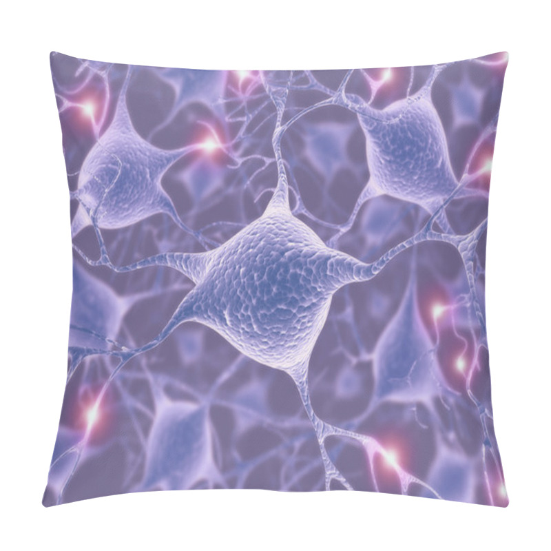 Personality  Brain With Nervous System And Neuron Pillow Covers