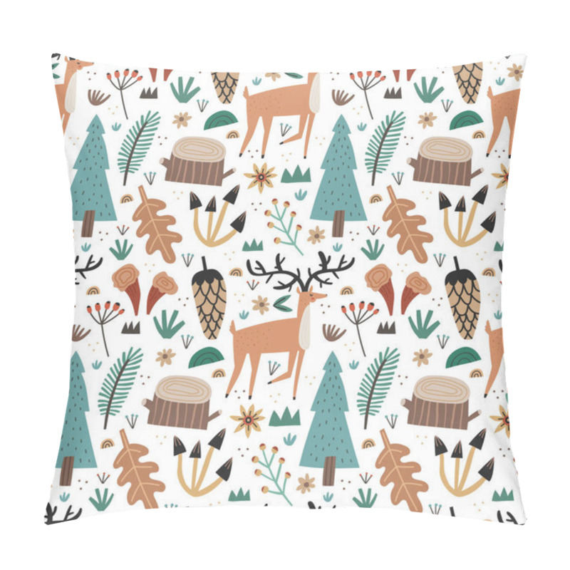 Personality  Cute Scandinavian Seamless Pattern With Pillow Covers