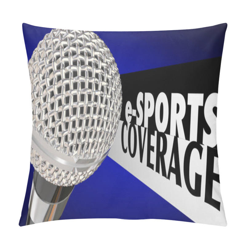 Personality  ESports Coverage Live Game Show Microphone 3d Illustration Pillow Covers