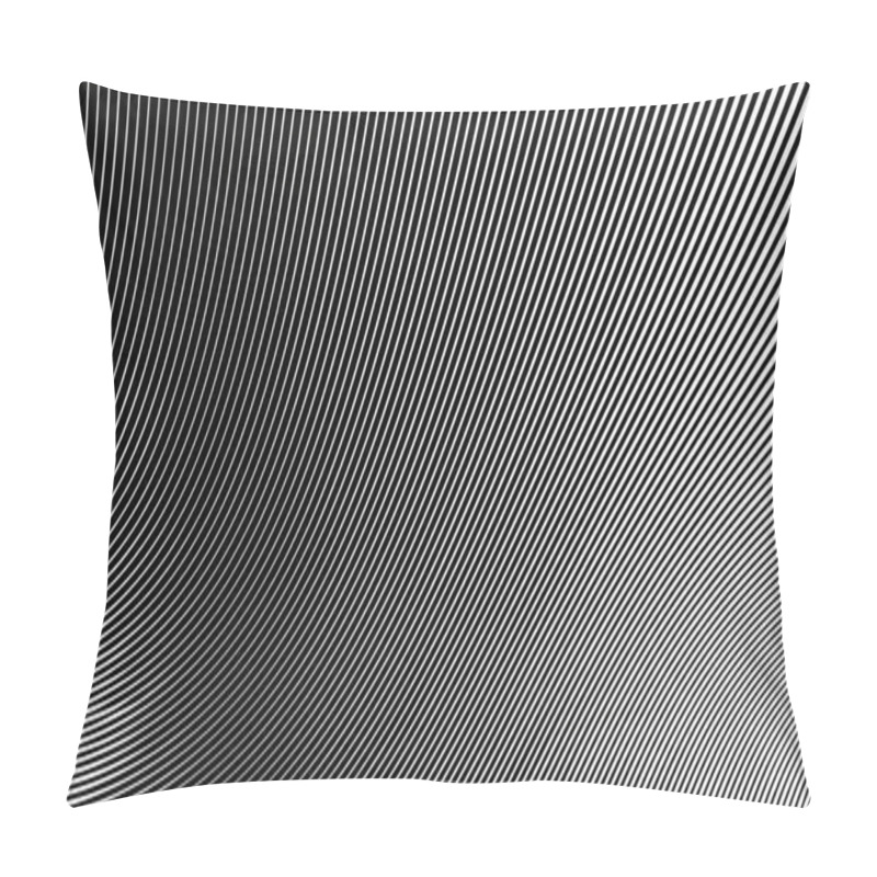 Personality  Background Of Abstract Black And White Wavy Lines. Pillow Covers