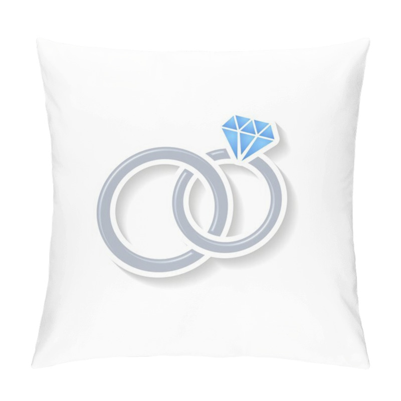 Personality  Wedding Rings Pillow Covers