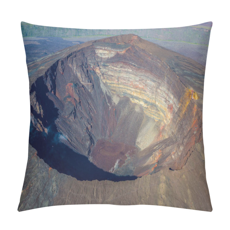 Personality  Beautiful View Of Crater Dolomieu, Piton De La Fournaise, La R Pillow Covers