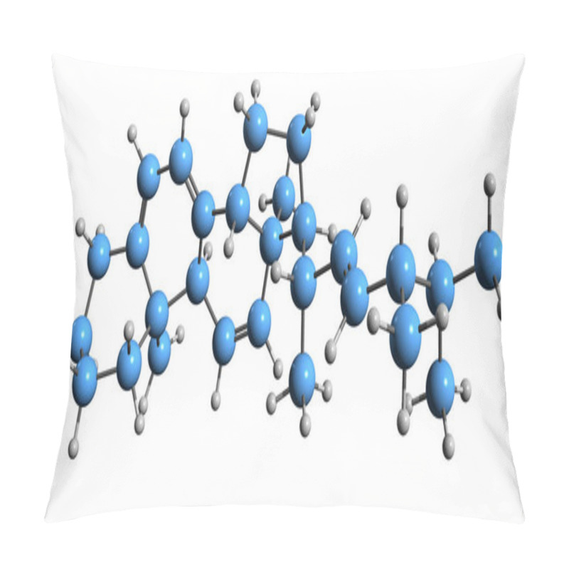 Personality   3D Image Of Vitamin D Skeletal Formula - Molecular Chemical Structure Of  Fat-soluble Secosteroids Isolated On White Background Pillow Covers