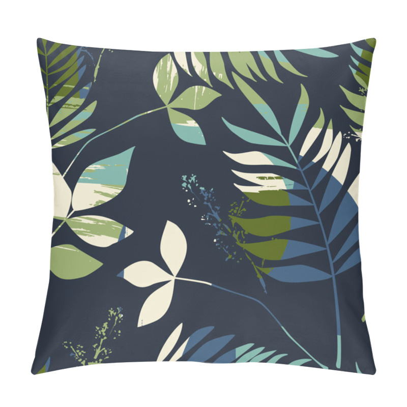 Personality  Abstract Seamless Pattern With Leaves. Vector Background For Various Surface. Pillow Covers