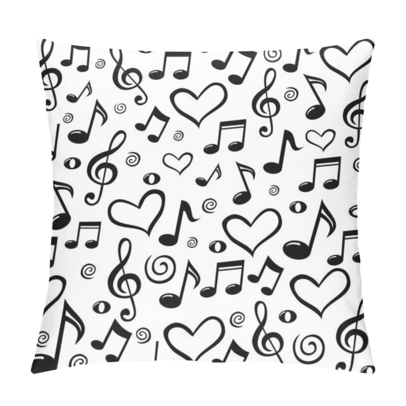 Personality  Seamless Pattern Wallpaper Of Musical Notes. Vector Illustration Pillow Covers