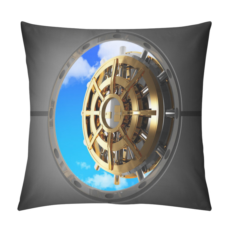 Personality  Vault Bank Door And Sky Pillow Covers