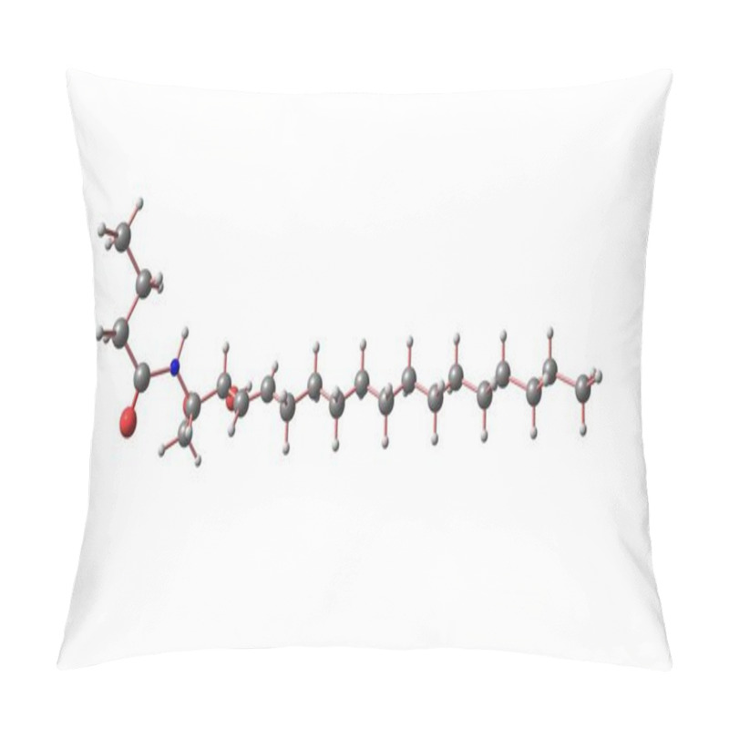 Personality  Ceramides Are A Family Of Waxy Lipid Molecules. A Ceramide Is A Molecule Composed Of Sphingosine And A Fatty Acid. 3d Illustration Pillow Covers