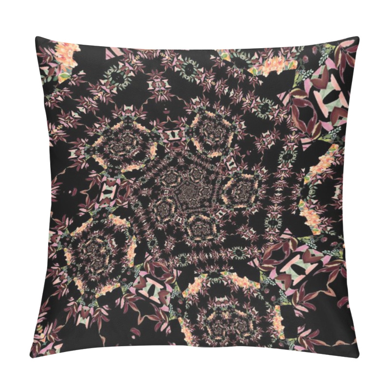 Personality  Geometry Floral Texture Design For The Website Theme. Suitable For Software Background And User Interface. Medieval Kaleidoscope Pattern Idea For Print On T Shirt And Floor Carpet Pillow Covers