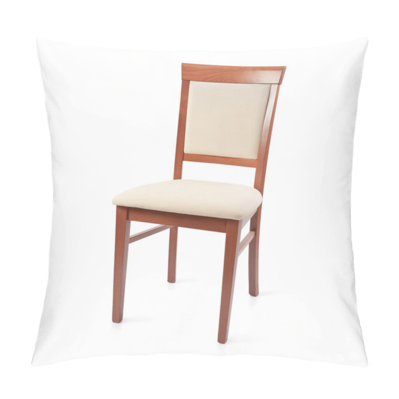 Personality  Wooden Chair, Isolated On White Background Pillow Covers