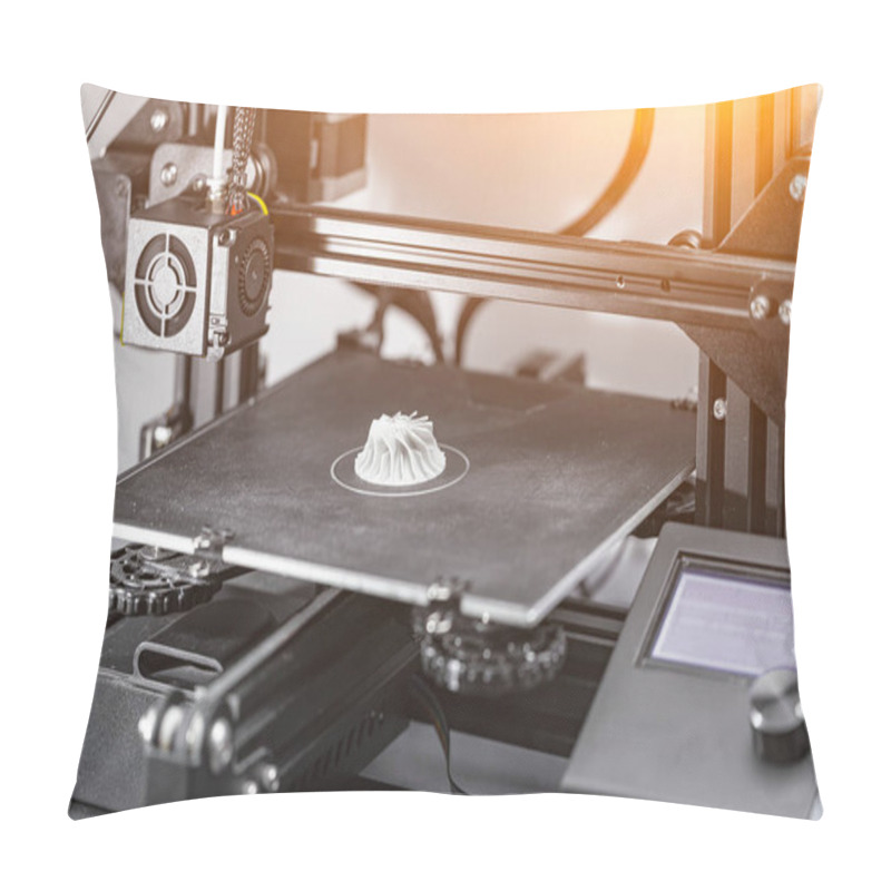 Personality  Modern 3D Printer Printing Plastic Parts, 3D Printed Turbine Pillow Covers