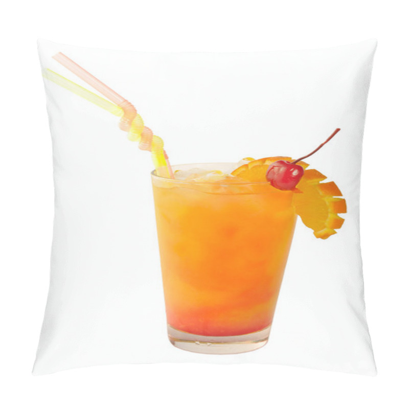 Personality  Orange Cocktail With A Cherry Pillow Covers