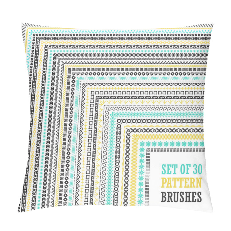 Personality  Hand Drawn Pattern Brushes Set Pillow Covers