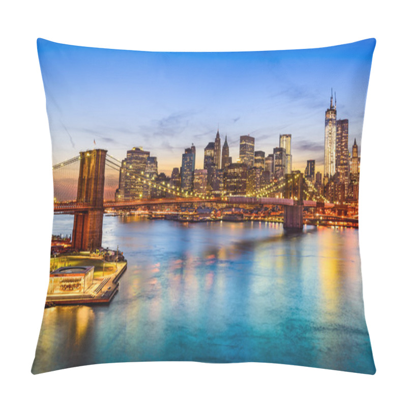 Personality  Brooklyn Bridge And Manhattan Skyline Pillow Covers