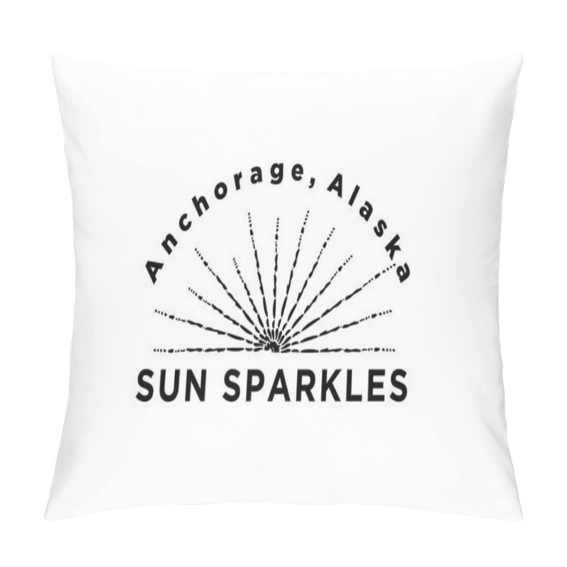 Personality  Monochrome Hand Draw Hipster Style Retro Vector Star Burst With Ray For Badge Label Or Logo Designs Inspiration Isolated On White Background Pillow Covers